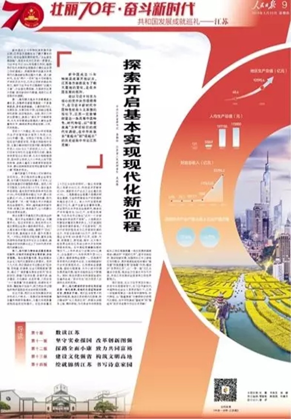 人民日報刊發(fā)江蘇省委書記、省長文章