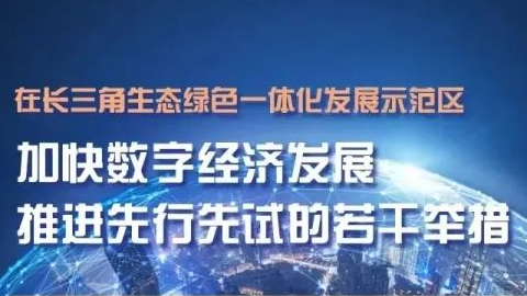  先行先試！長三角示范區(qū)這樣發(fā)展數(shù)字經(jīng)濟 